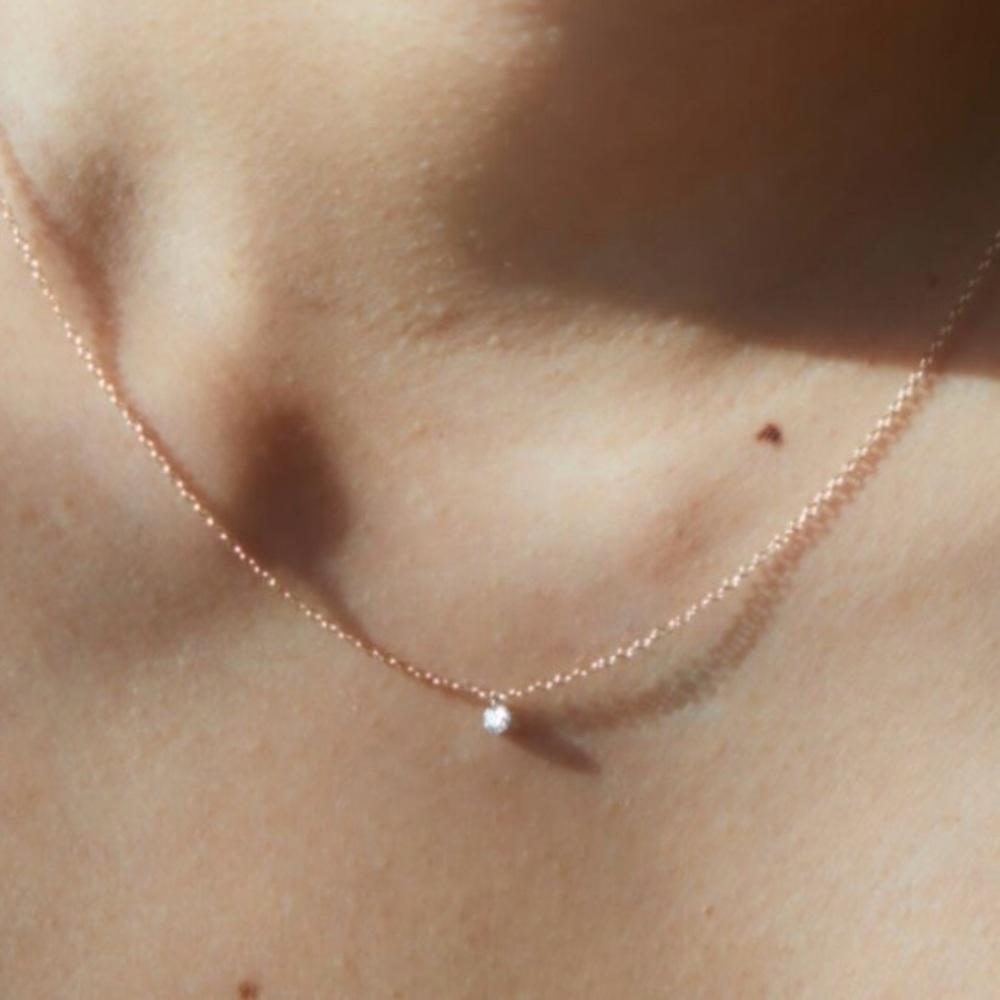 ***SOLD*** Catbird Diamond Necklace Pinprick 14k Rose Gold Rare Discontinued